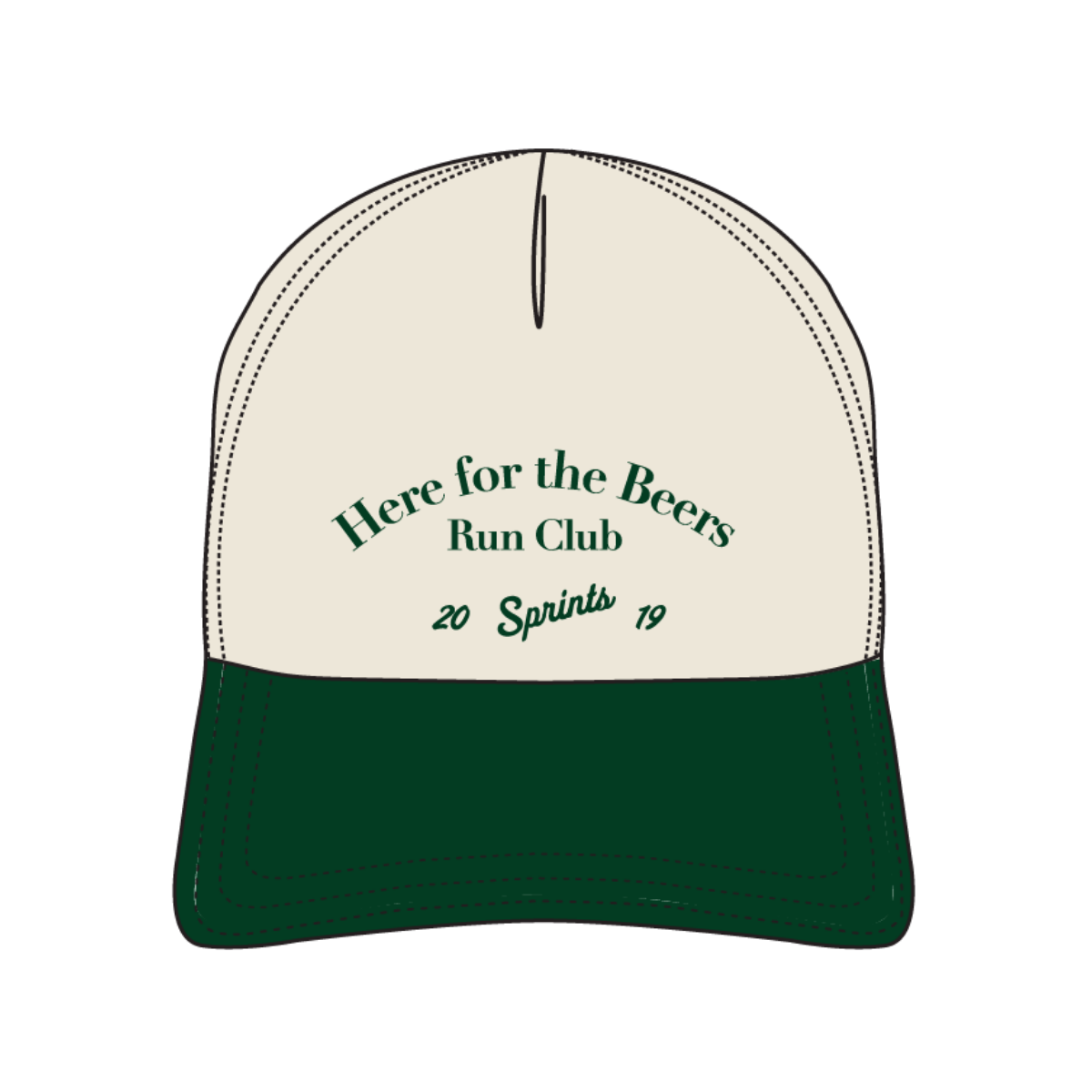 Here for the Beers Run Club - Green Label Structured VP Hat (Unisex)