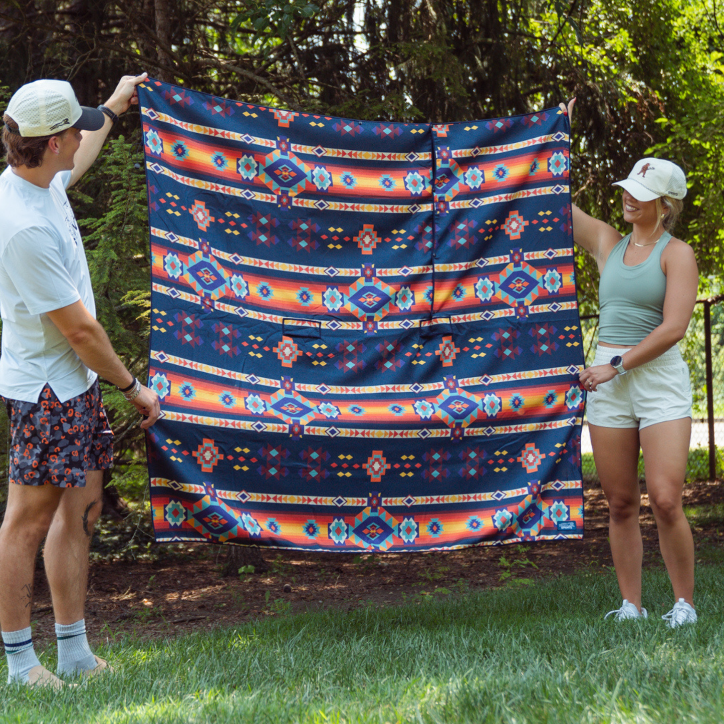 Aztec Artisans & Chocolate Currency Bench Seat Cover Towel