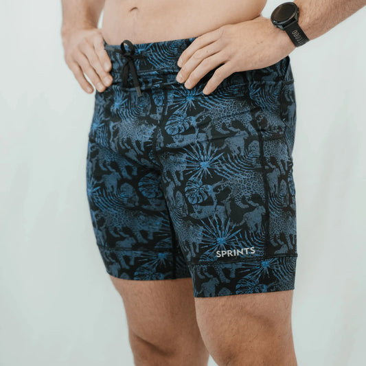 Mens Flexion 8" Compression Short - Acid Jags