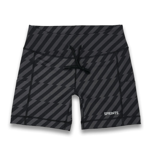 Womens Flexion 5" Compression Short - Velocity Blitz Black