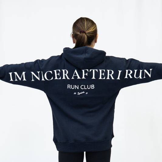 Run Club Oversized Hoodie - I'm Nicer After I Run (Unisex)