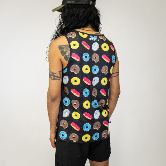 Mens Running Tank - Donuts