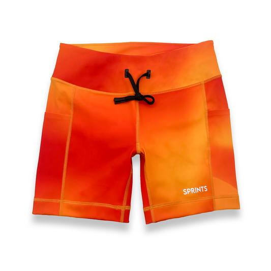 Womens Flexion 5" Compression Short - Orange Crush