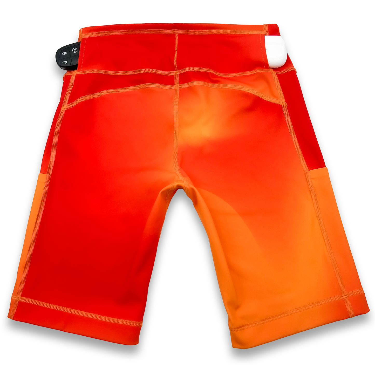 Womens Flexion 8" Compression Short - Orange Crush