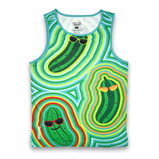 Mens Running Tank - Pickle Power