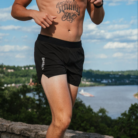 Mens 4" Avigate Run Short - Stealth Black
