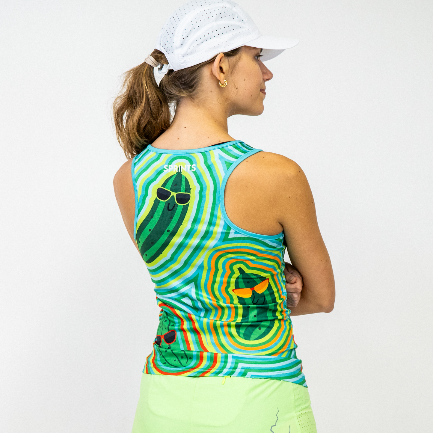 Womens Running Tank - Pickle Power