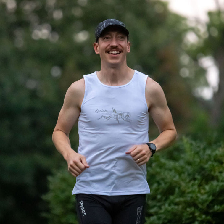 Mens Running Tank - Shock Beast Miles Flash Reflective