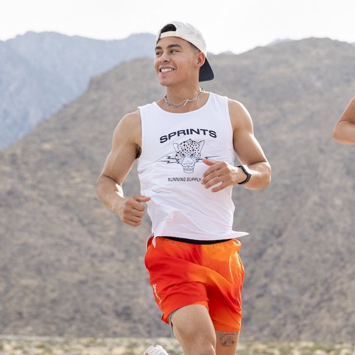 Mens Core Zero Running Tank - Vault Jag White