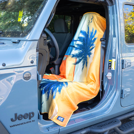 Retro Sunset Car Seat Cover Towel