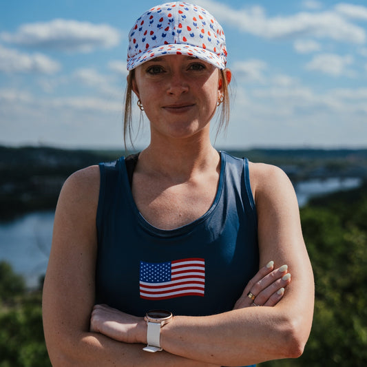 Womens Core Zero Running Tank - USA Navy