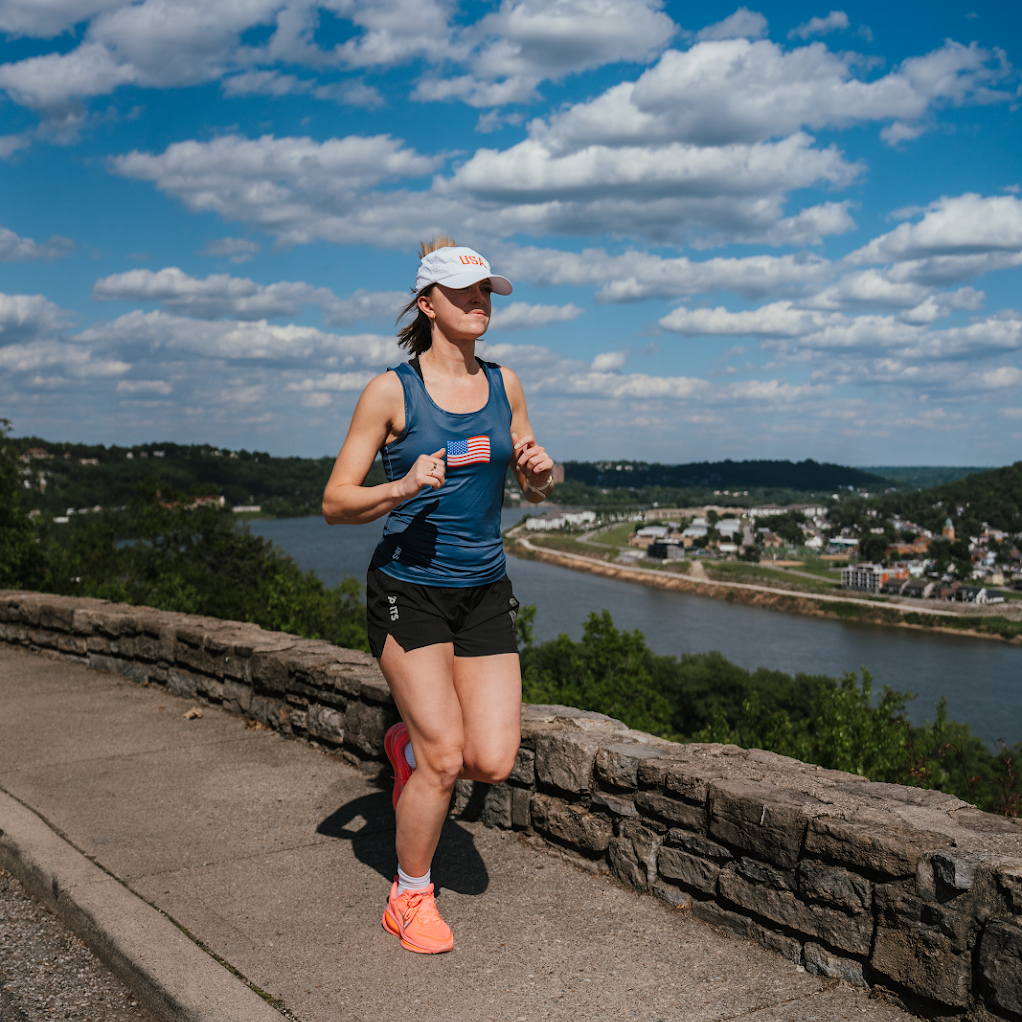 Womens Core Zero Running Tank - USA Navy