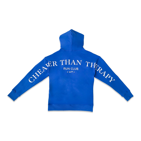 Run Club Oversized Hoodie - Cheaper than Therapy (Unisex)