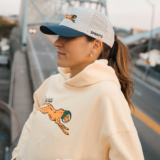 Victory Sprints Oversized Hoodie - Butter (Unisex)