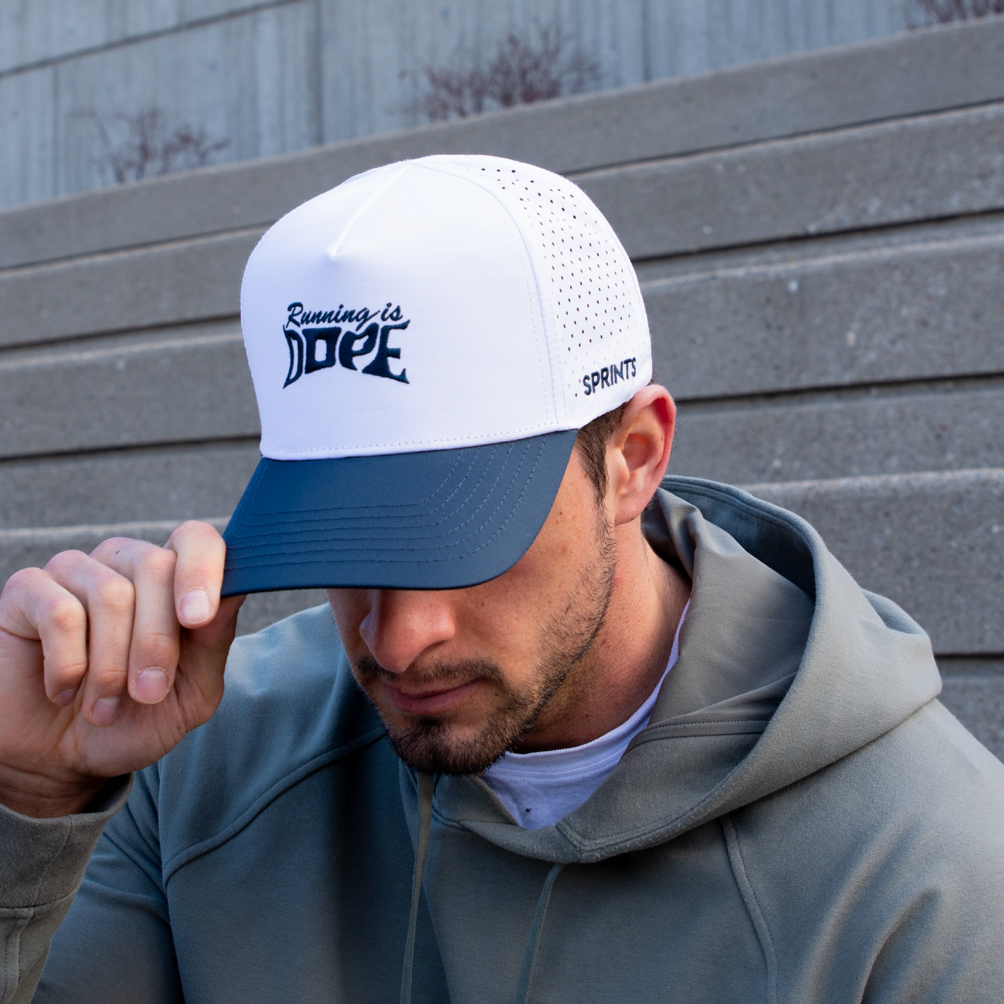 Kitted out in Cambridge Running is Dope VP Hat (Unisex)
