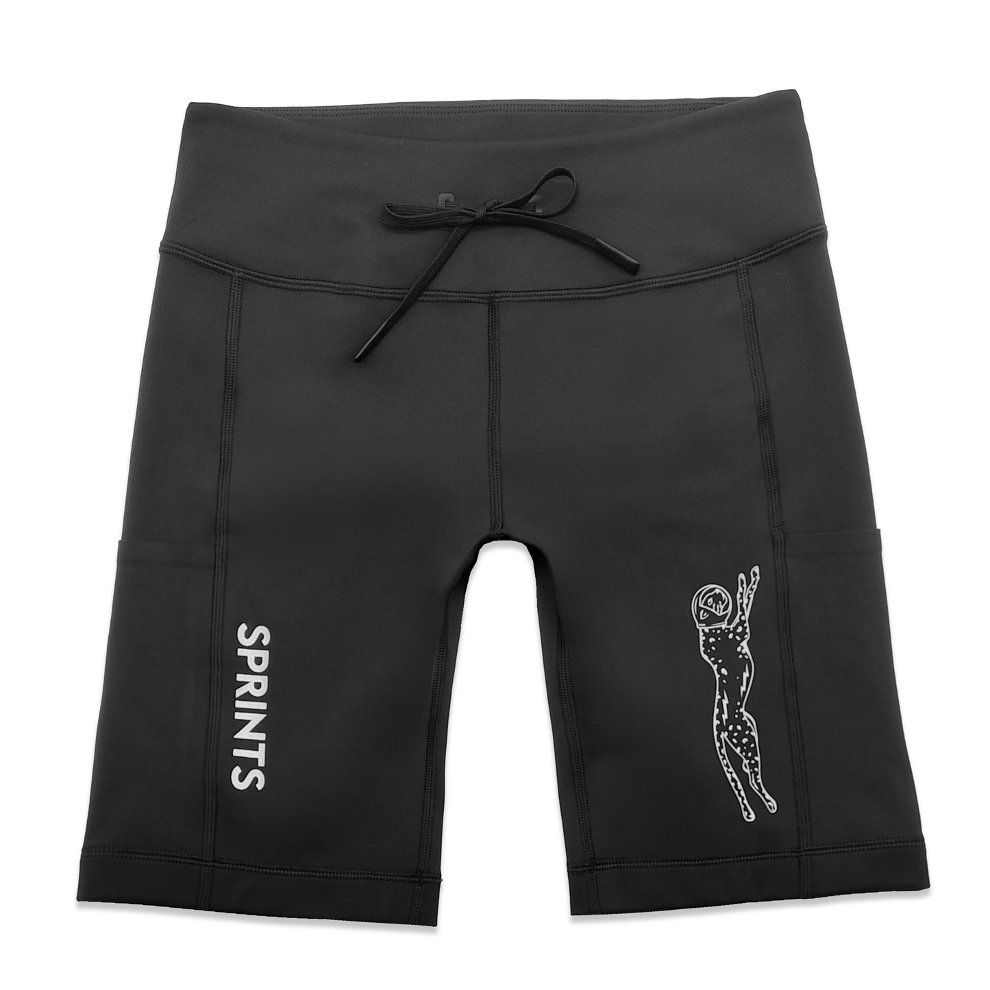 Womens Flexion 8" Compression Short - Stealth Black