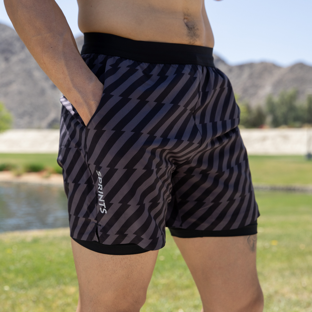 Mens Avigate 5" Fusion Short - Velocity Blitz Black