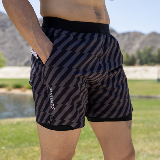 Mens Avigate 5" Fusion Short - Velocity Blitz Black
