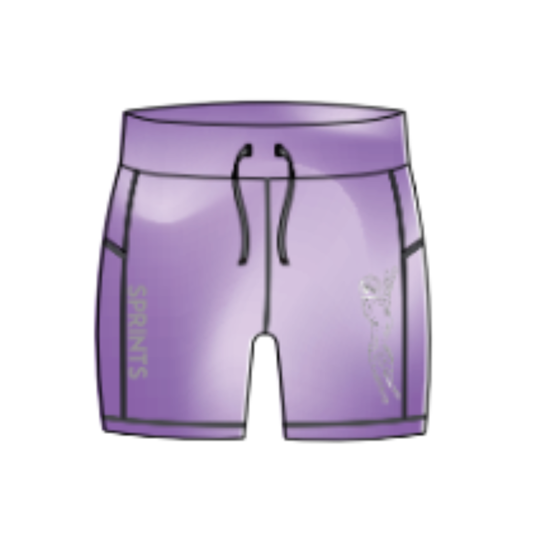 Womens Flexion 8" Compression Short - Lavender Crush