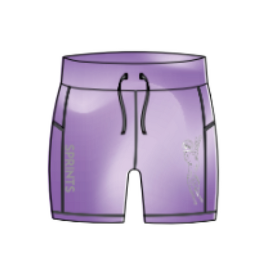 Womens Flexion 8" Compression Short - Lavender Crush