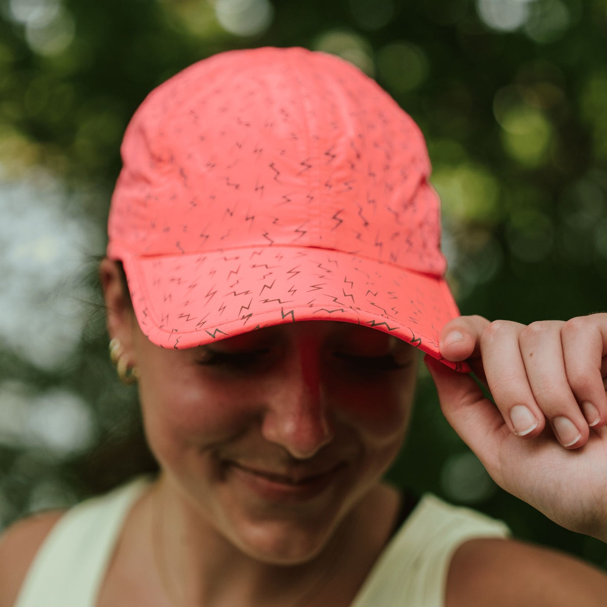 Ponytail Hat - Neon Flash Pink