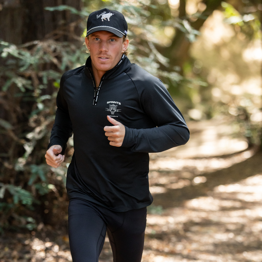 Mens Midland Quarter Zip - Stealth Black