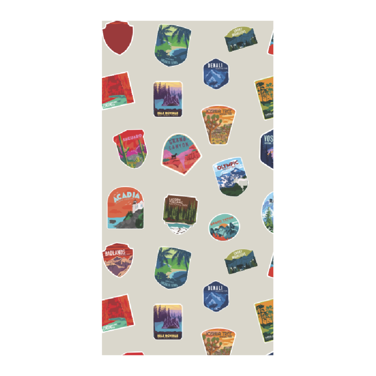 National Parks Cream Car Seat Cover Towel