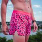 Mens 4" Avigate Run Short - Jag Camo Fuchsia