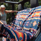 Aztec Artisans & Chocolate Currency Bench Seat Cover Towel