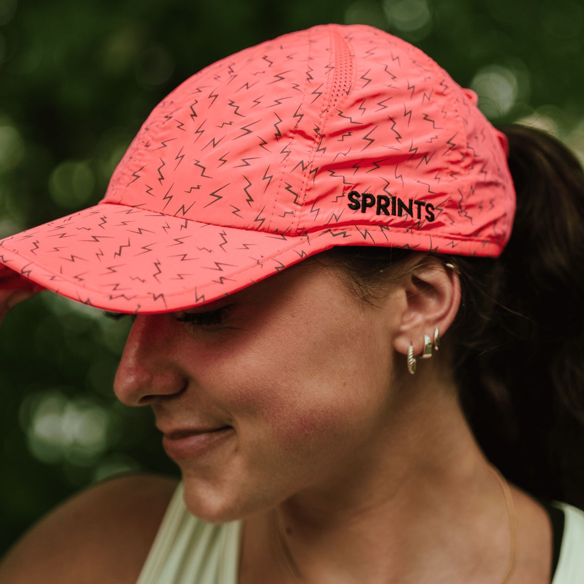 Ponytail Hat - Neon Flash Pink