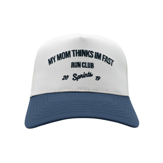 My Mom Thinks I Run Fast Run Club Structured VP Hat (Unisex)
