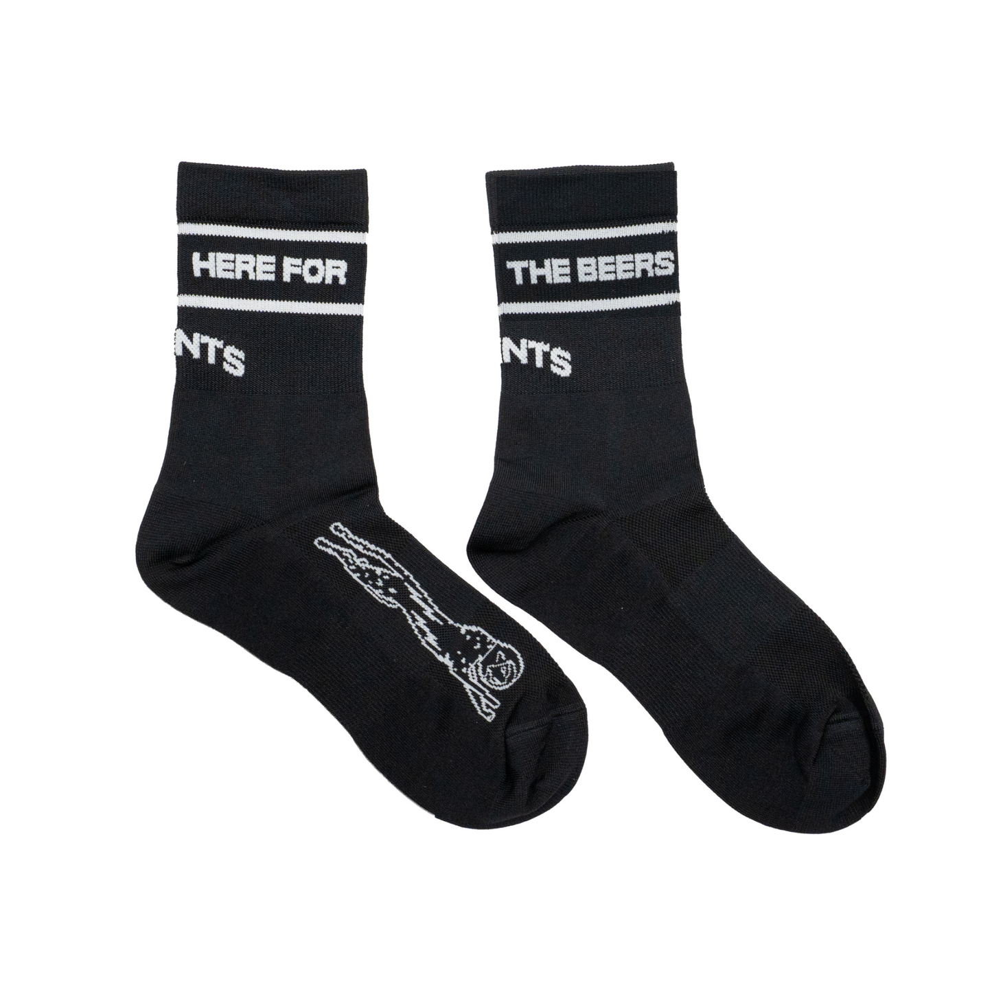 Core Zero Socks - Here for the Beers Run Club Black