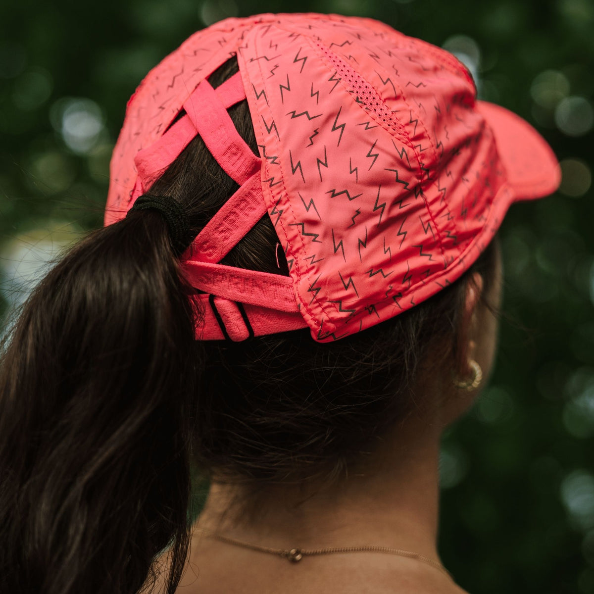 Ponytail Hat - Neon Flash Pink