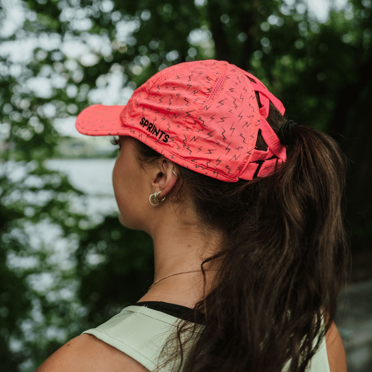 Ponytail Hat - Neon Flash Pink