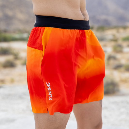 Mens Avigate 5" Fusion Short - Orange Crush