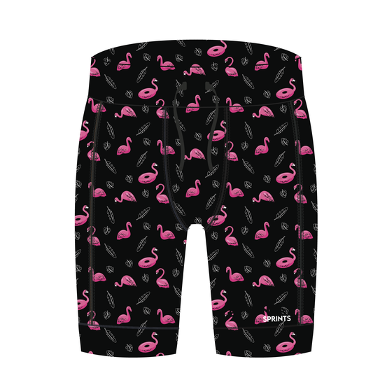 Mens Flexion 8" Compression Short - Find the Fauxmingo Black