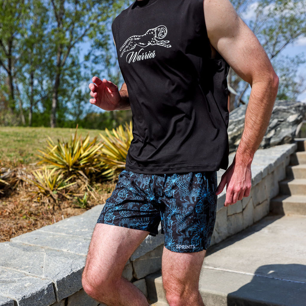 Mens Avigate 5" Fusion Short - Acid Jags Blue