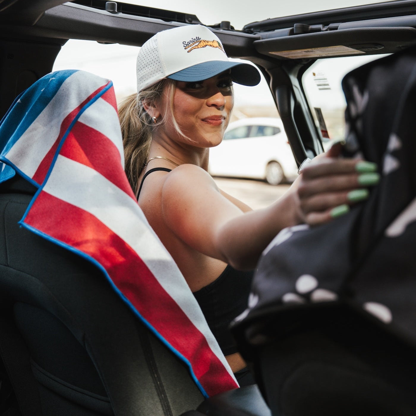 American Flag Car Seat Cover Towel