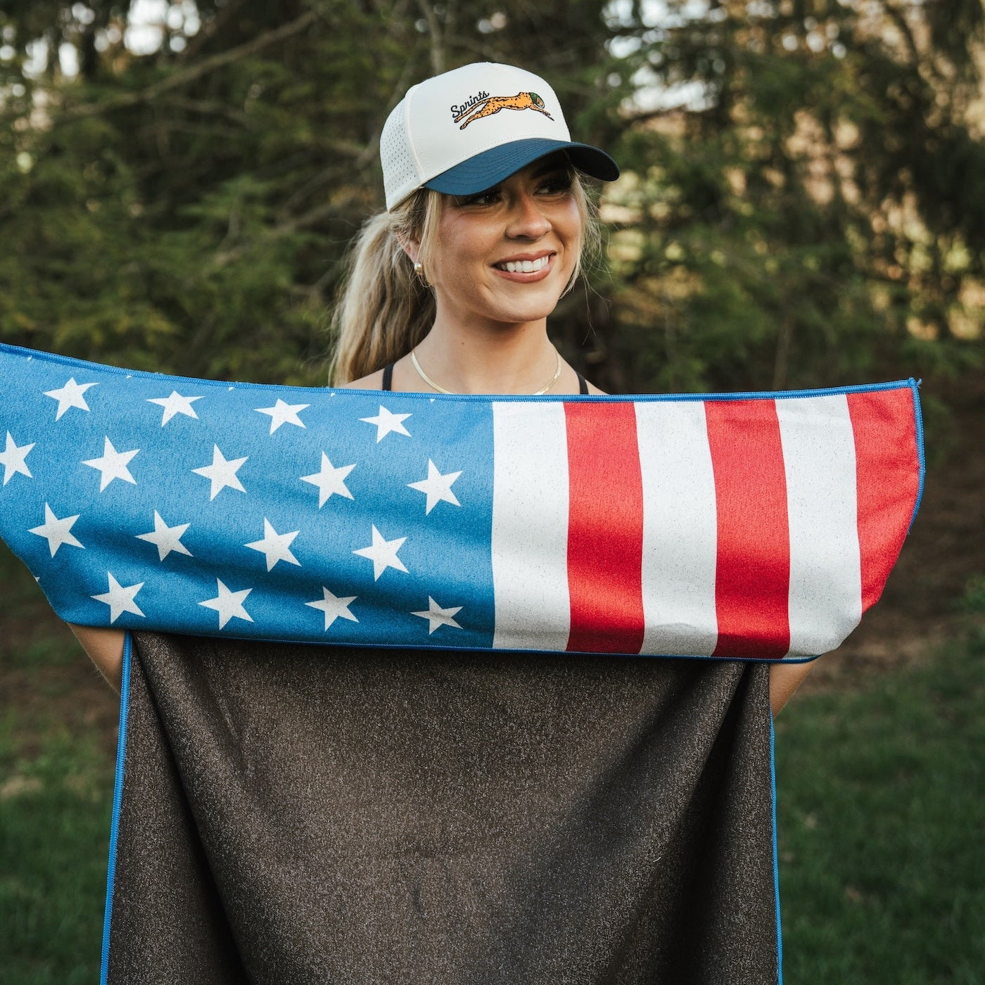 American Flag Car Seat Cover Towel