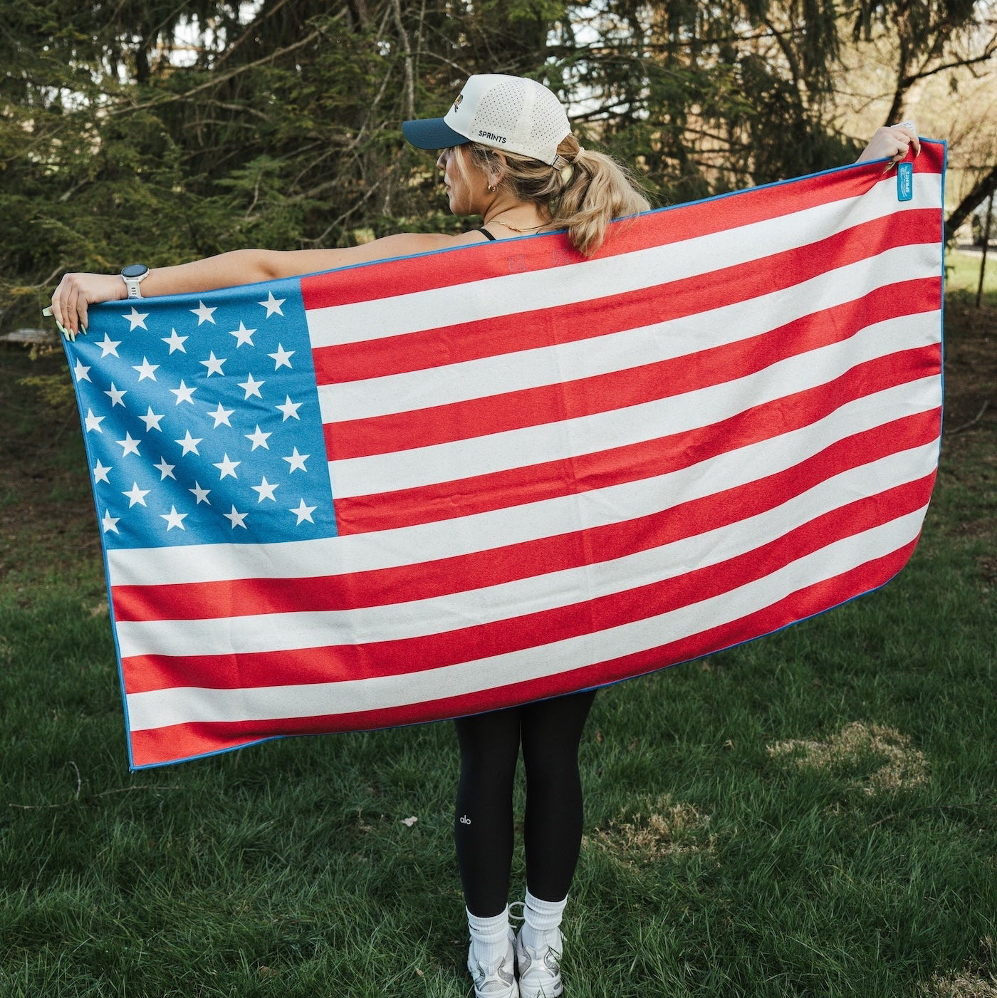 American Flag Car Seat Cover Towel