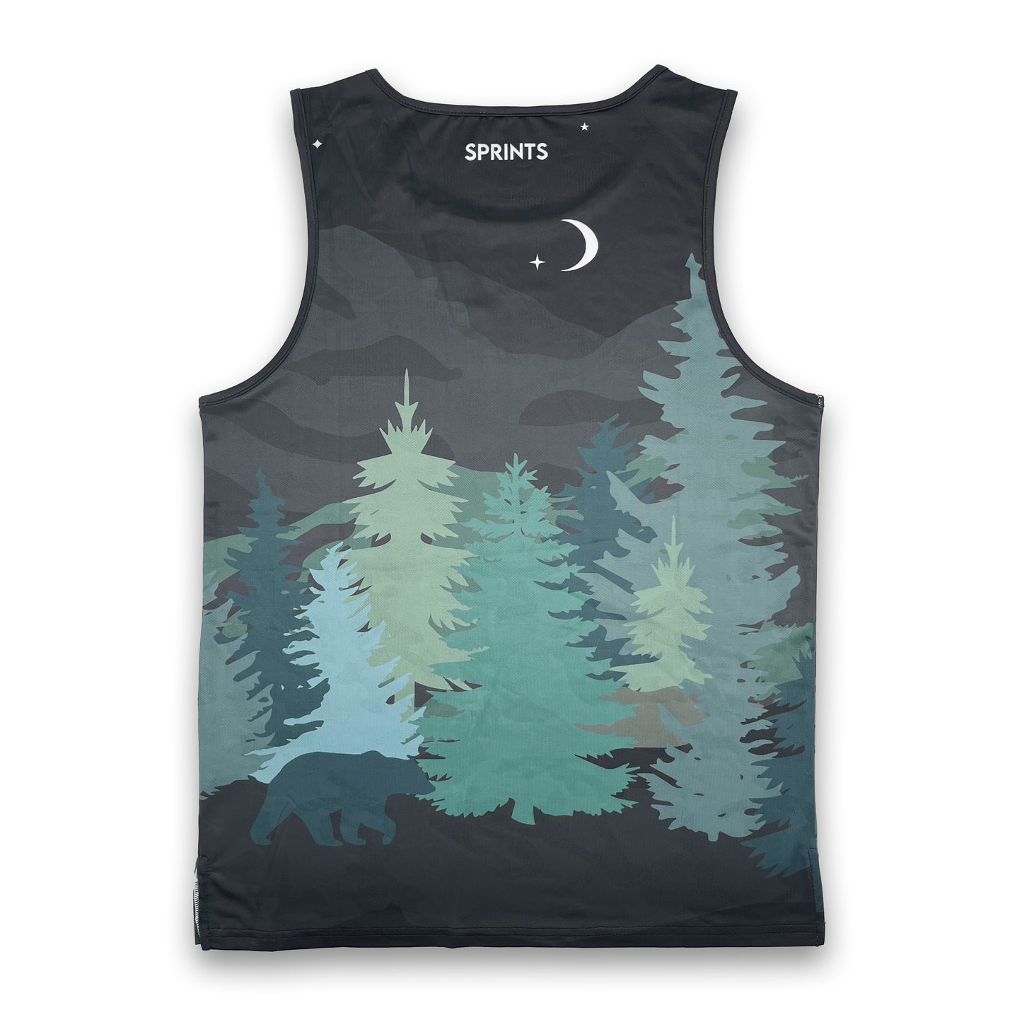 Mens Running Tank - Nightfall Grizzly