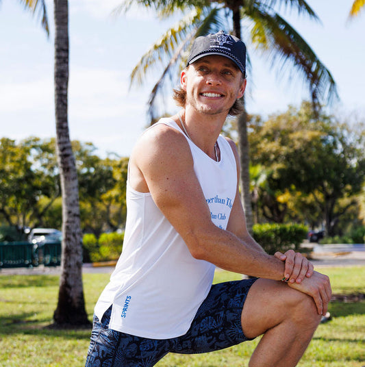 Mens Core Zero Running Tank - Cheaper Than Therapy Run Club White