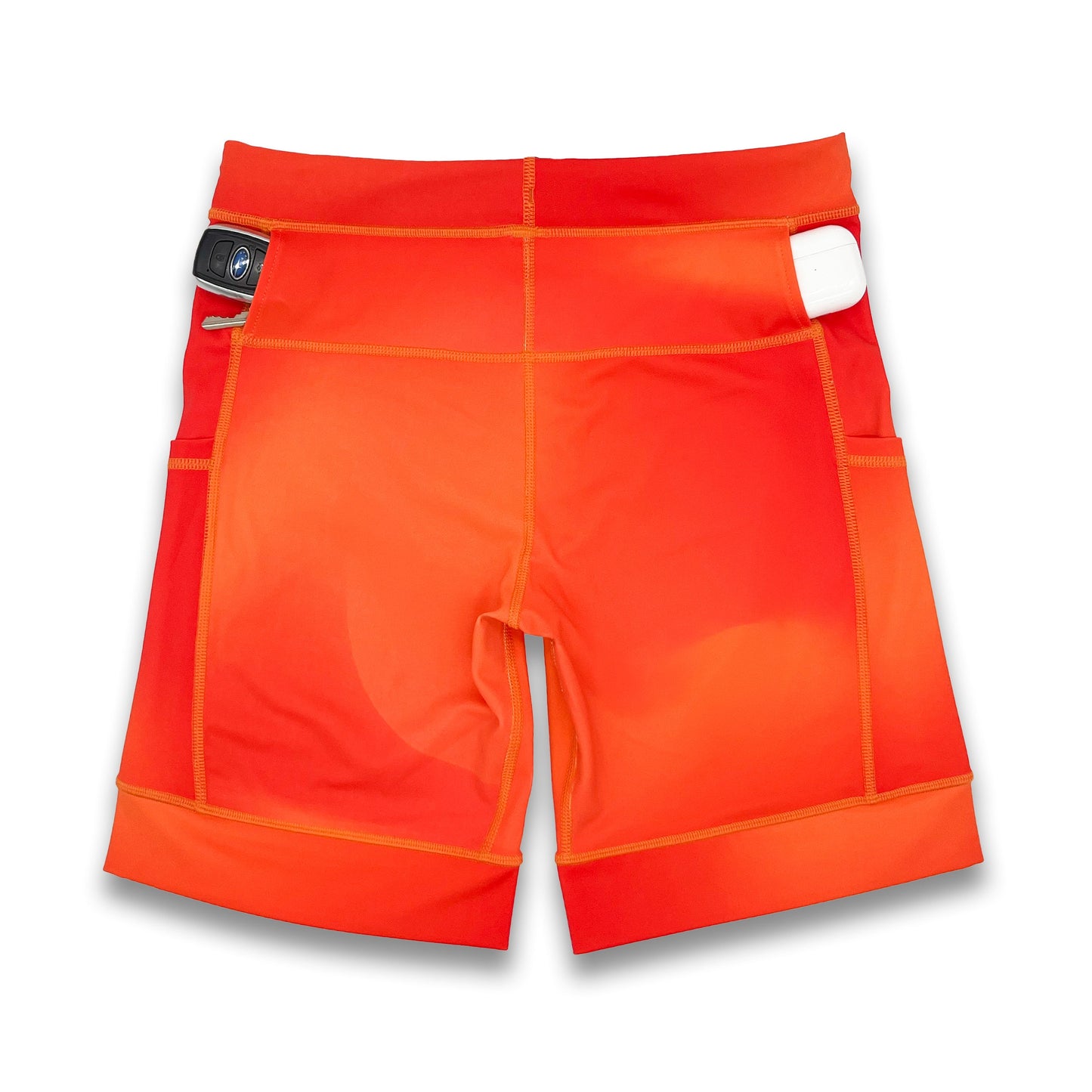 Mens Flexion 8" Compression Short - Orange Crush