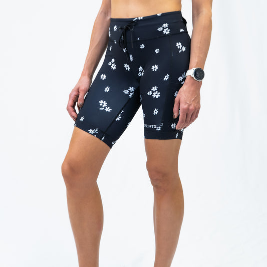 Womens Flexion 8" Compression Short - Florid Declamation