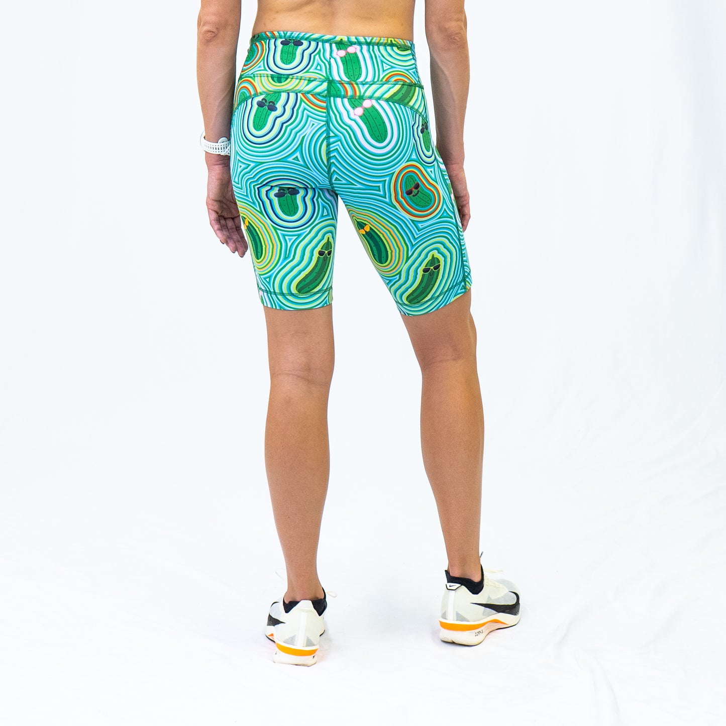 Womens Flexion 8" Compression Short - Pickle Power