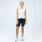 Womens Flexion 8" Compression Short - Stealth Black