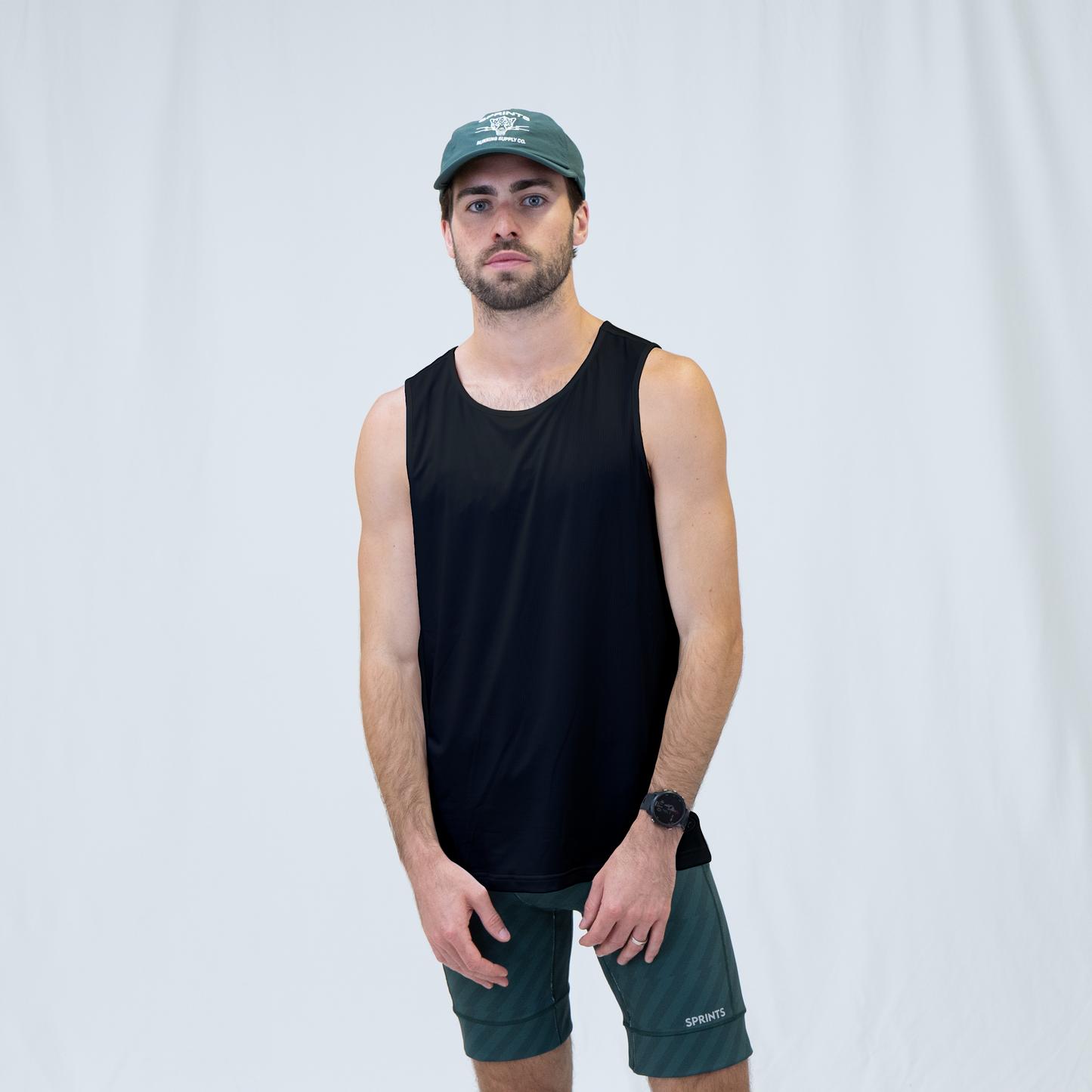 Mens Core Zero Running Tank - Stealth Black