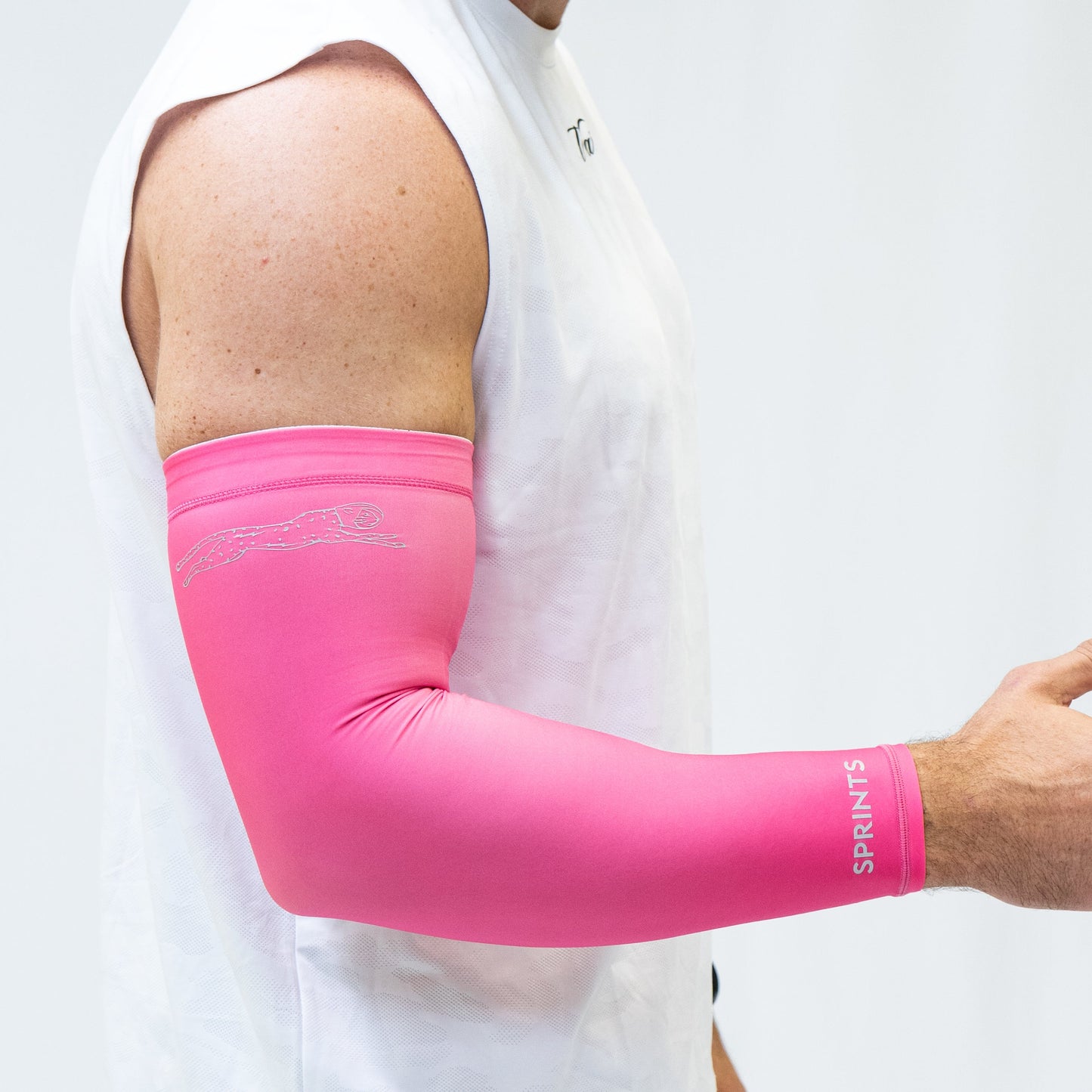 Compression Arm Sleeves - Neon Pink Flash Reflective (Unisex)