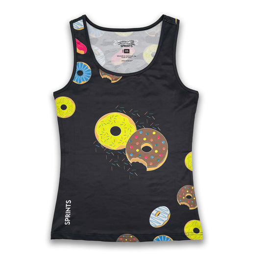 Womens Running Tank - Donuts
