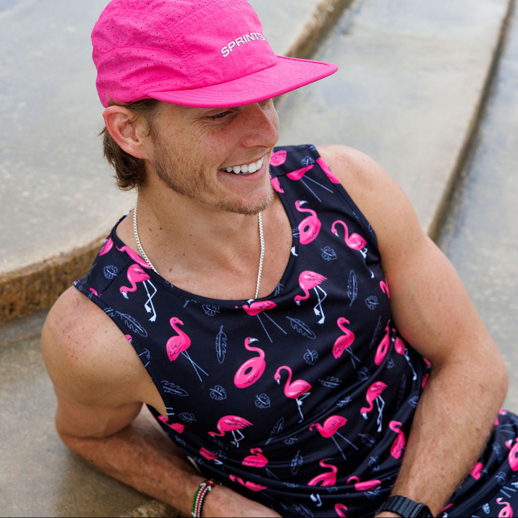 Mens Running Tank - Find the Fauxmingo Black